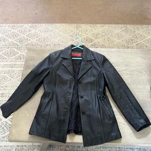 Womens Genuine Leather Jacket -Size L